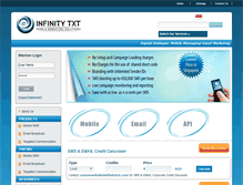 Tablet Screenshot of infinitytxt.com